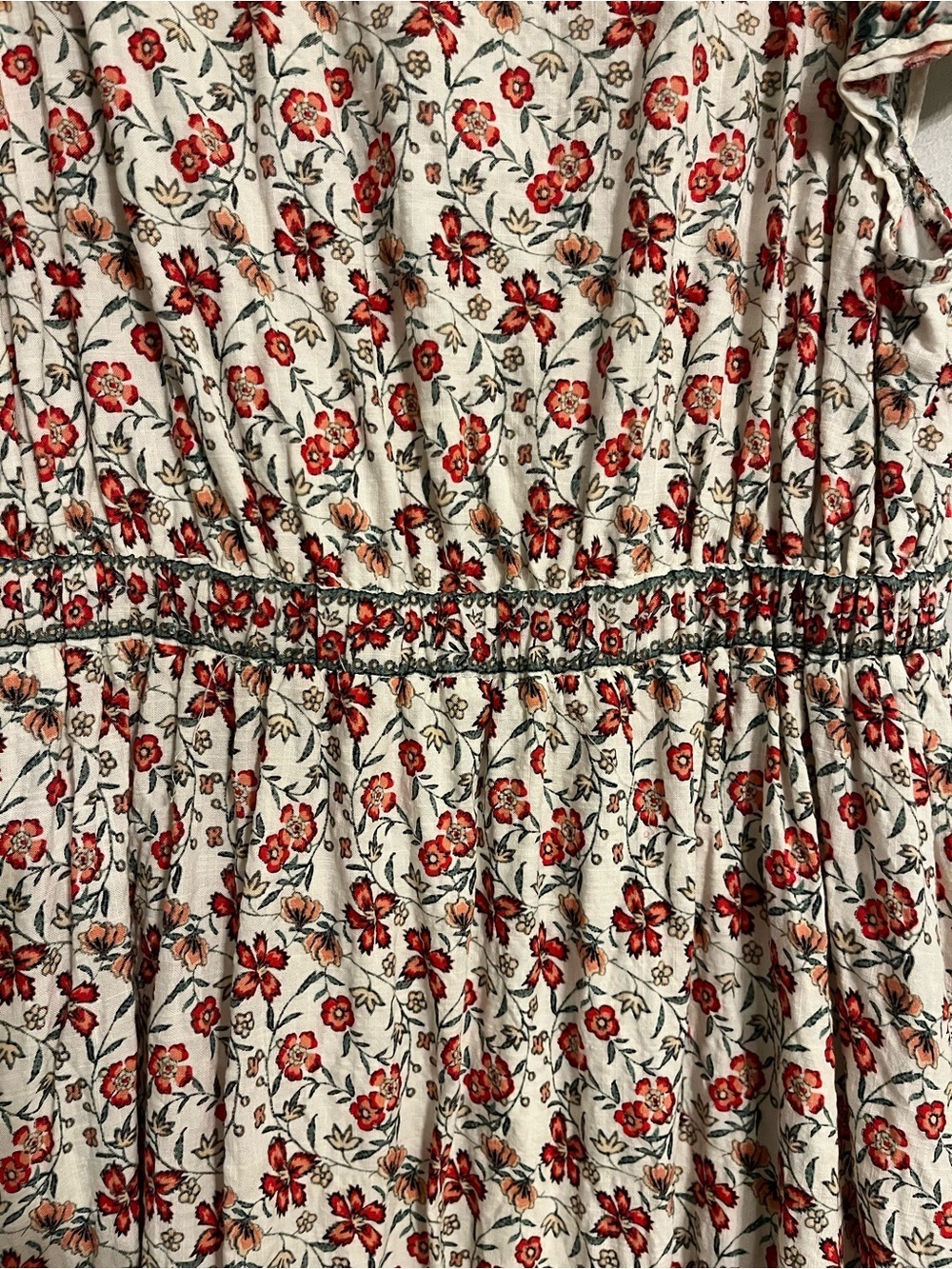 Max Studio London Floral Boho Prairie Maxi Dress Cottagecore XS - Picture 2 of 7